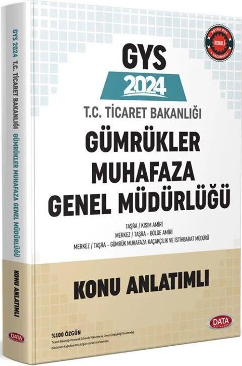 Data Yayınları 2024 T.C. Ticaret Bakanlığı Gümrükler Muhafaza Genel Müdürlüğü Konu Anlatımlı