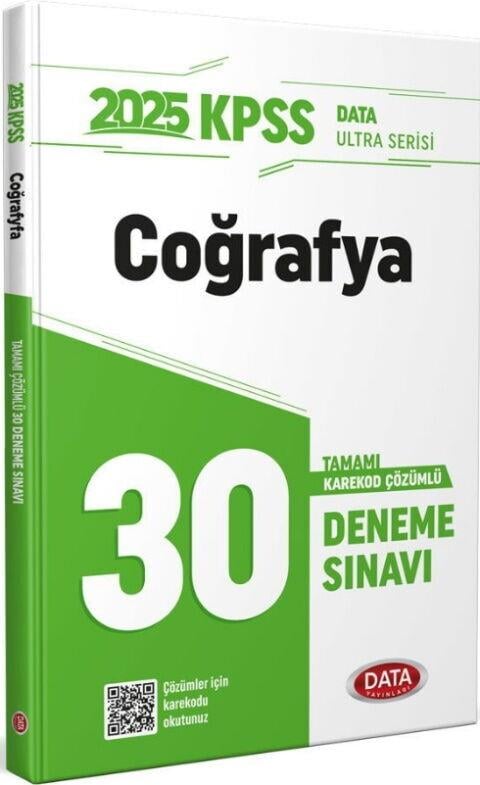 Data Yayınları 2025 KPSS Ultra Serisi Coğrafya 30 Deneme Sınavı