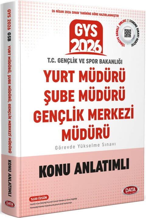 Data Yayınları 2026 GYS Gençlik Ve Spor Bakanlığı Yurt Müdürü Şube Müdürü Gençlik Merkezi Müdürü Konu Anlatımlı