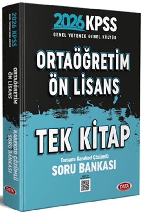 Data Yayınları 2026 KPSS Genel Yetenek Genel Kültür Tek Kitap Ortaöğretim Ön Lisans Soru Bankası