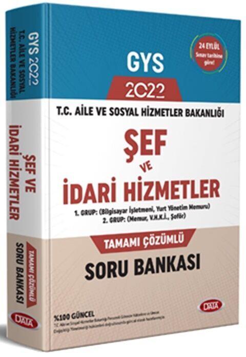 Data Yayınları T.C. Aile ve Sosyal Hizmet Bakanlığı GYS Şef ve İdari Hizmetler Tamamı Çözümlü Soru Bankası