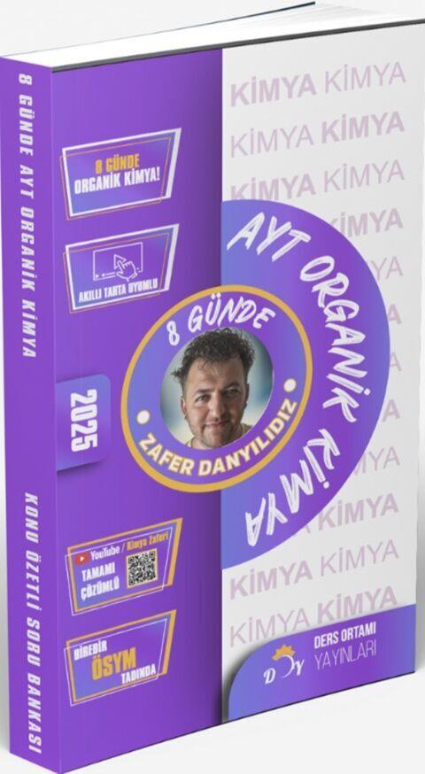 Ders Ortamı 2025 AYT Organik Kimya 8 Günde Konu Özetli Soru Bankası