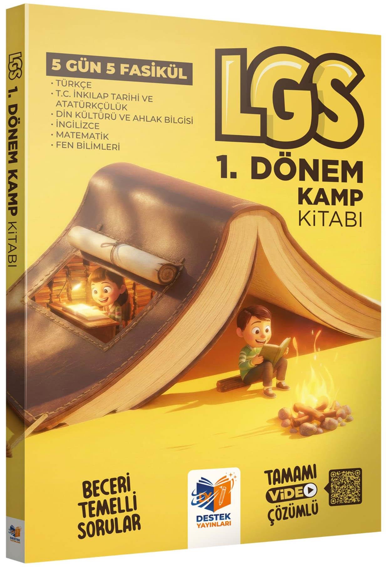 Destek Yayınları LGS 1.Dönem Tamamı Video Çözümlü Kamp Kitabı