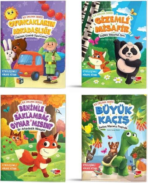 Dikkat Atölyesi Yayınları İlk Okuma Serisi Etkileşimli Hikâye Kitabı 4 lü Set