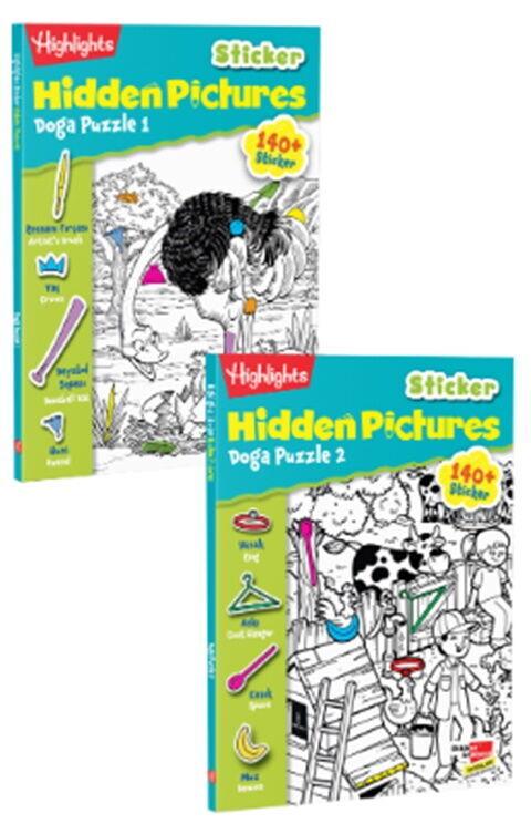 Dikkat Atölyesi Yayınları Sticker Hidden Pictures Doğa Puzzle 2 li Set