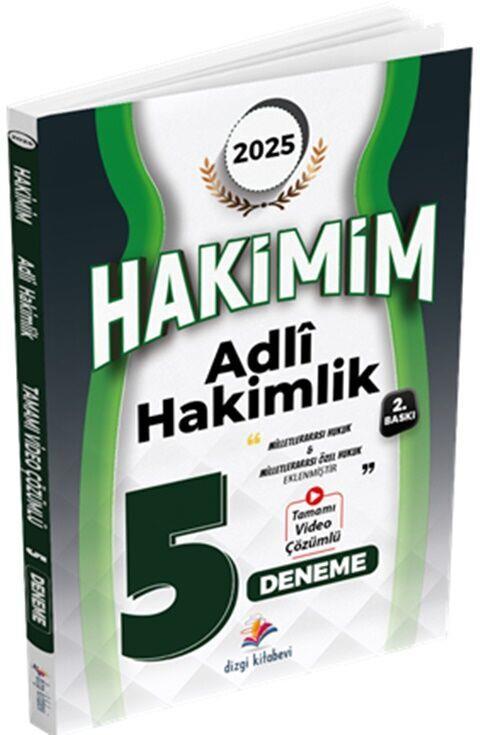 Dizgi Kitap 2025 Hakimim Adli Hakimlik Tamamı Video Çözümlü 5 Deneme Sınavı