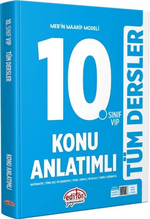 Editör Yayınları 10. Sınıf VIP Tüm Dersler Konu Anlatımlı