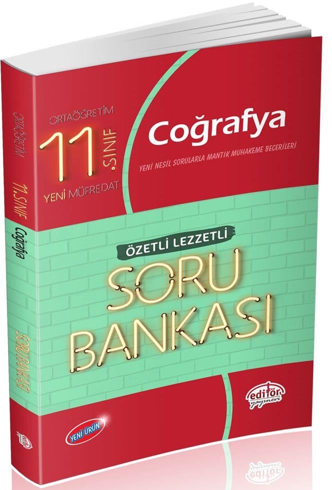 Editör Yayınları 11. Sınıf Coğrafya Özetli Lezzetli Soru Bankası