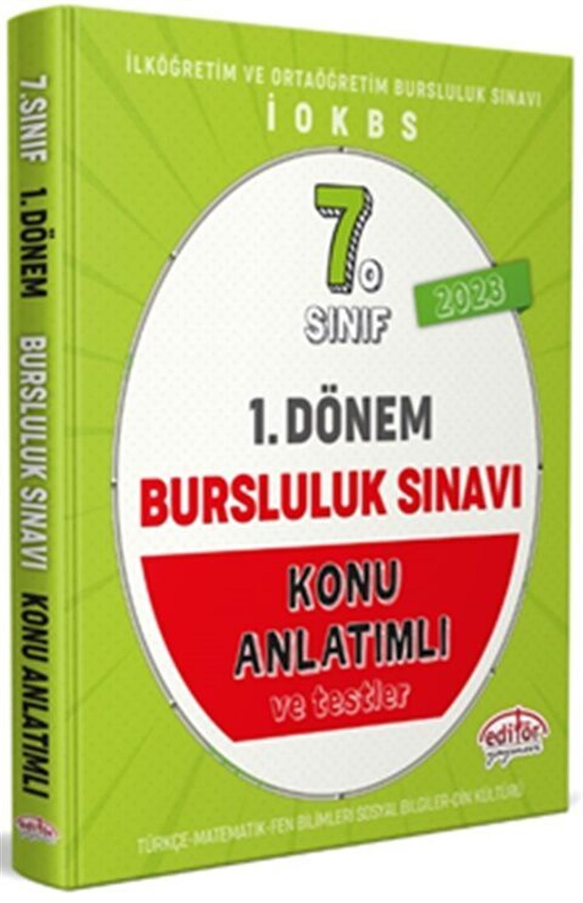 Editör Yayınları 2023 7. Sınıf 1. Dönem Bursluluk Sınavı Konu Anlatımlı