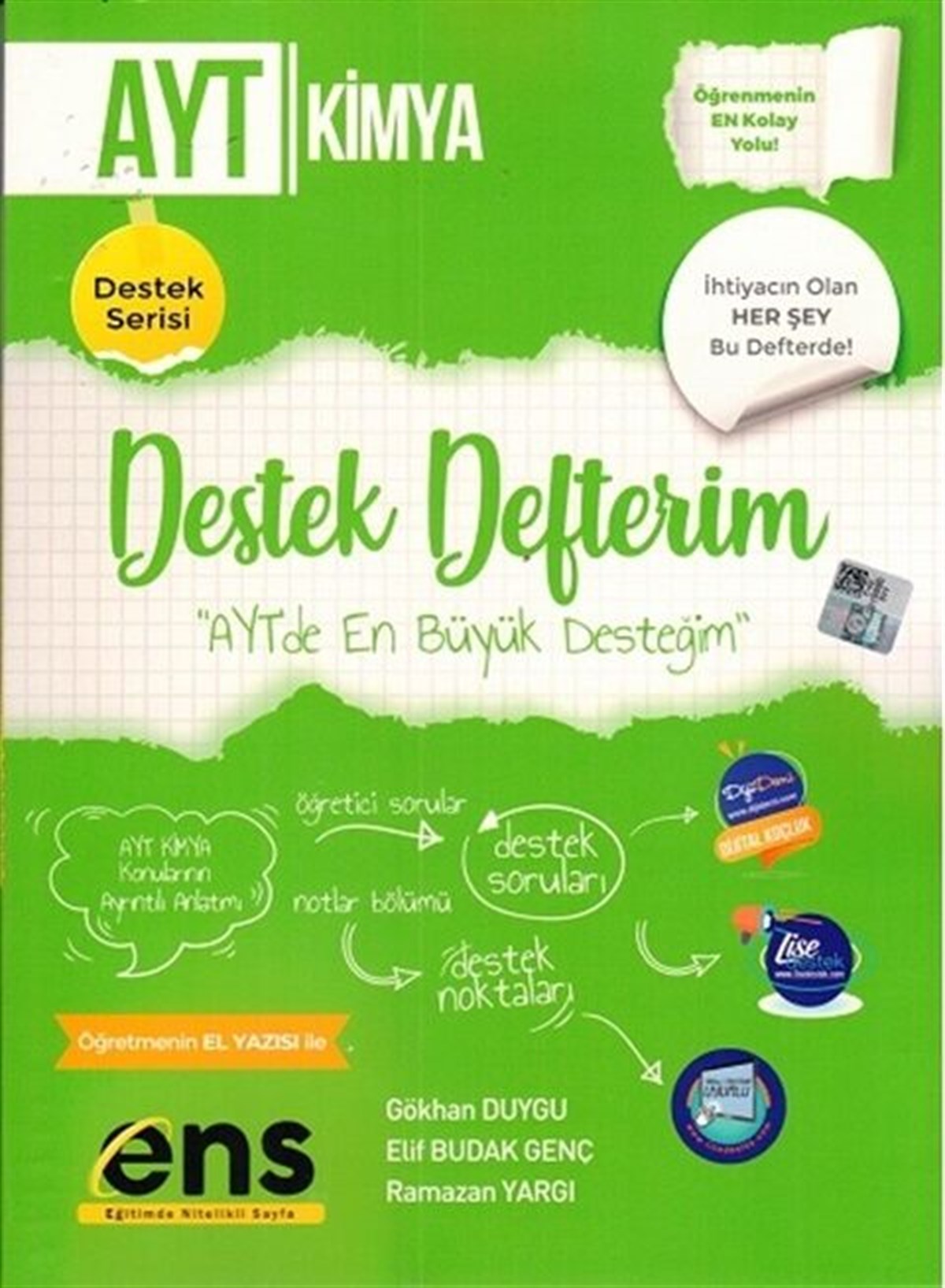 ENS Yayıncılık AYT Kimya Destek Defterim