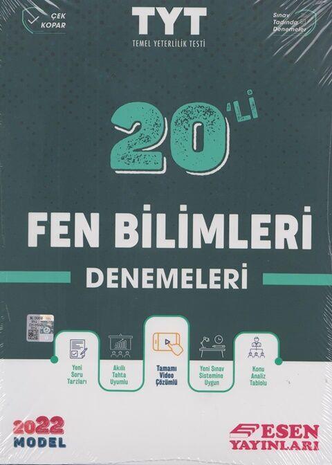 Esen Yayınları 2022 TYT Fen Bilimleri 20 li Denemeleri