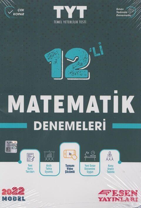 Esen Yayınları 2022 TYT Matematik 12 li Denemeleri