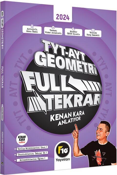 F10 Yayınları TYT AYT Geometri Full Tekrar Video Ders Kitabı