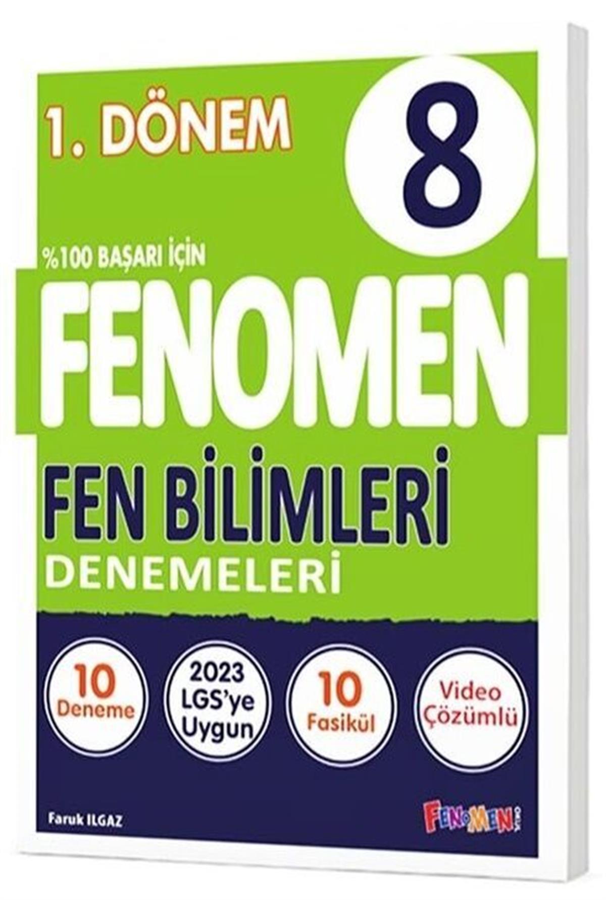 Fenomen Okul Yayınları 2023 8. Sınıf LGS Fen Bilimleri 1. Dönem Fenomen 10 Deneme Özel Baskı