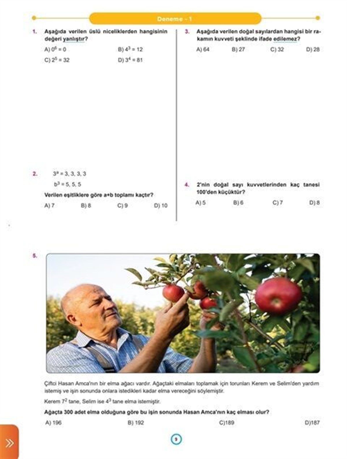 Feybe Yayınları 6. Sınıf Matematik Denemekolik 20 Sarmal Deneme