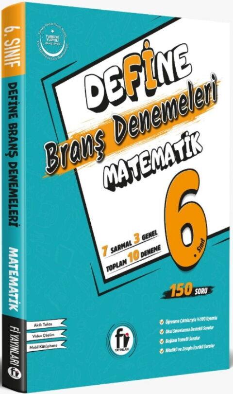 Fi Yayınları 6. Sınıf Matematik Define Branş Denemeleri