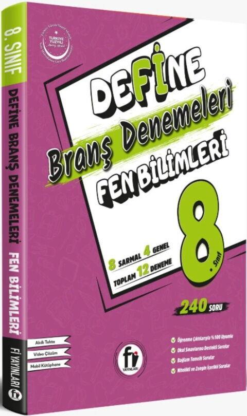 Fi Yayınları 8. Sınıf Fen Bilimleri Define Branş Denemeleri