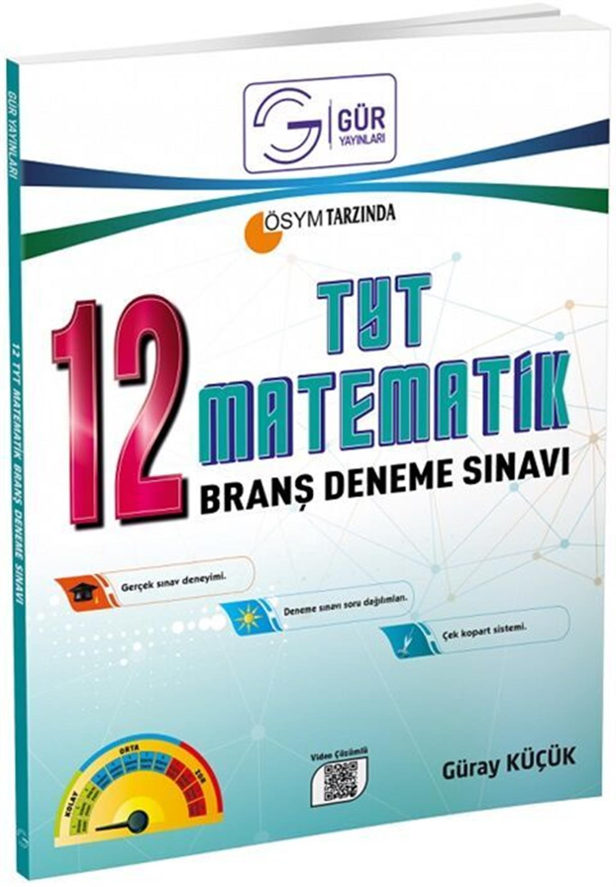 Gür Yayınları TYT Matematik 12 Deneme Video Çözümlü