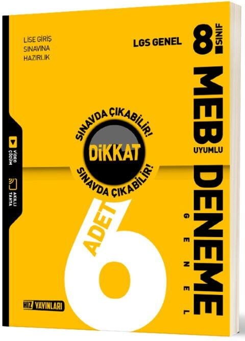 Hız Yayınları 8. Sınıf LGS Genel 6 lı Deneme