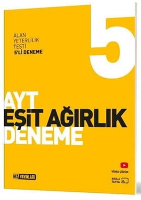 Hız Yayınları AYT Eşit Ağırlık 5 li Genel Deneme