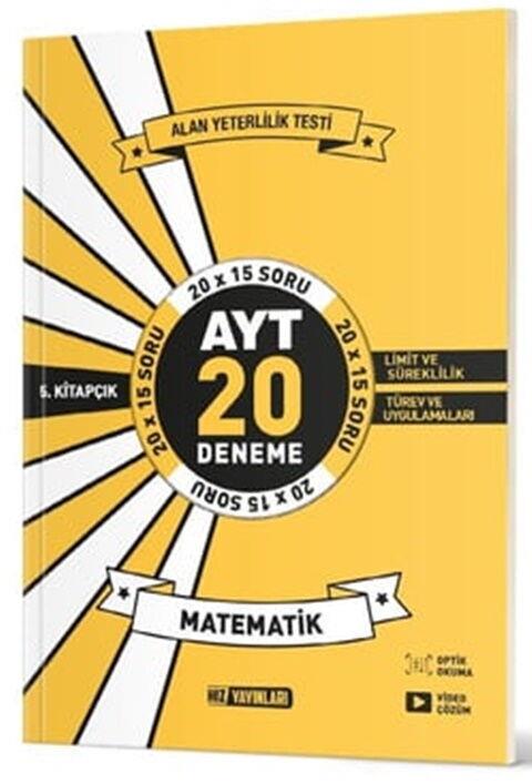 Hız Yayınları AYT Matematik 20 li İkinci Dönem Deneme 5. Kitap