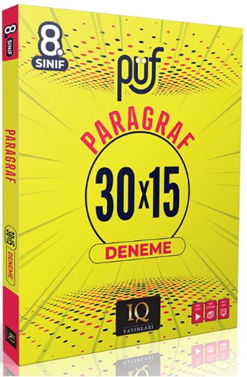 IQ Yayınları 8. Sınıf LGS Paragraf Püf 30 x 15 Deneme