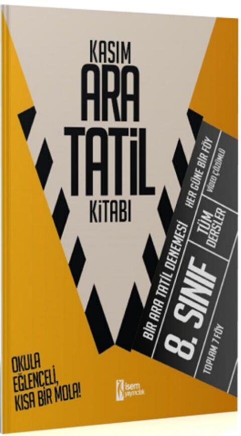 İsem Yayınları 8. Sınıf Kasım Ara Tatil Kitabı