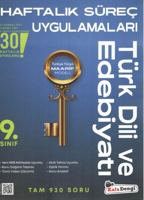 Kafa Dengi Yayınları 9. Sınıf Türk Dili ve Edebiyatı Haftalık Süreç Uygulamaları