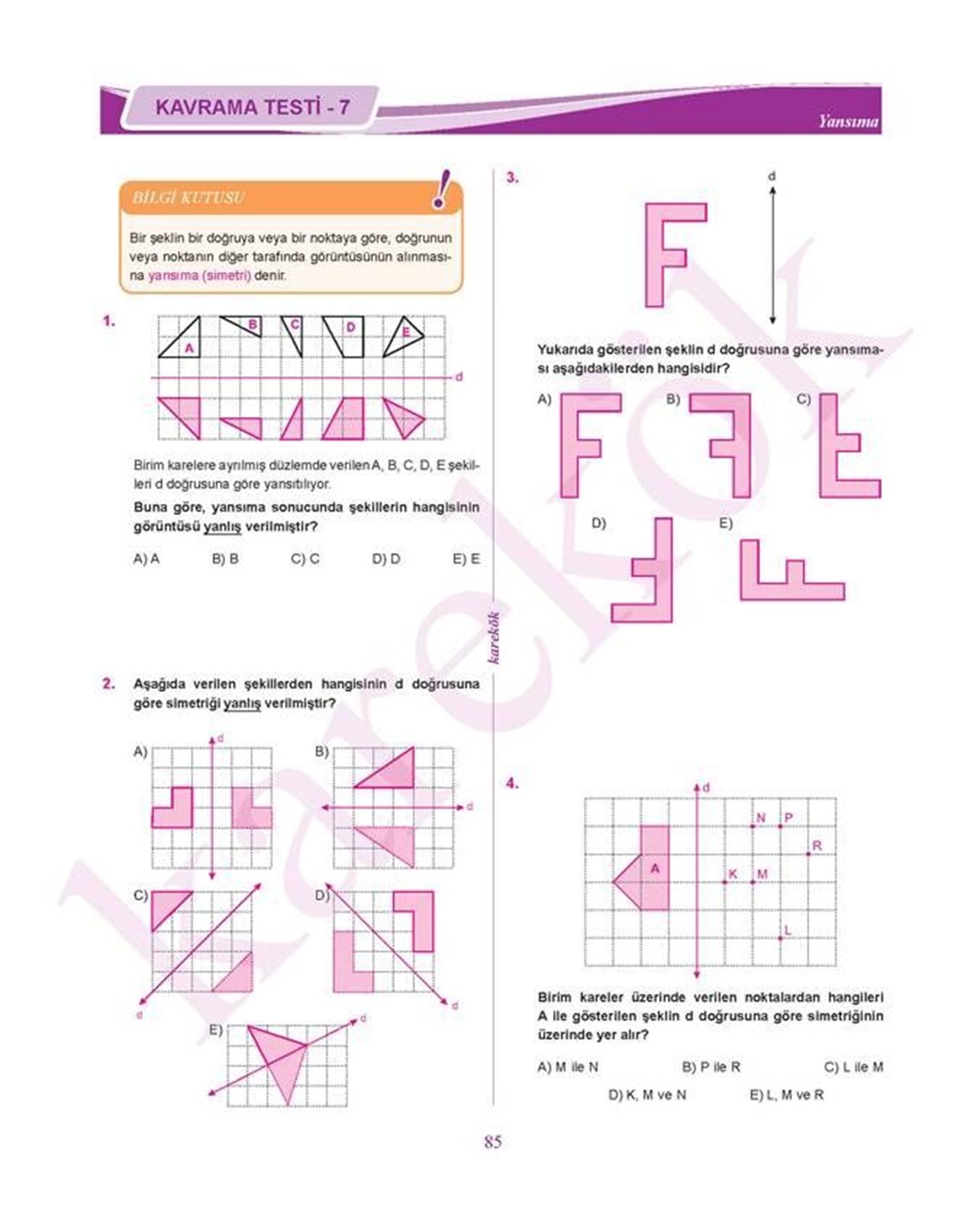 Karekök AYT Geometri Analitik Soru Bankası