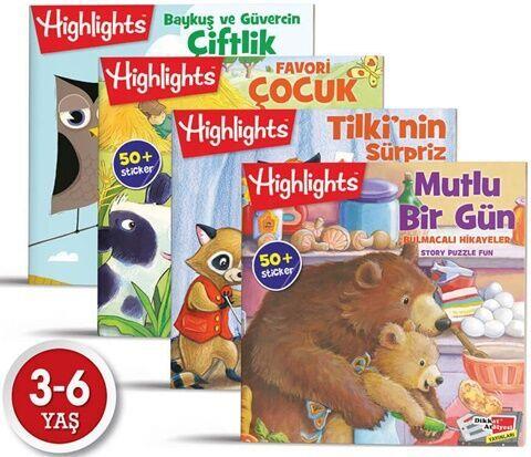 Kırmızı Beyaz Yayınları Sticker Bulmacalı Hikayeler 4 lü Set