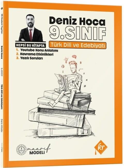 KR Akademi Deniz Hoca Maarif Modeli 9. Sınıf Türk Dili ve Edebiyatı Konu Anlatım ve Yazılı Soruları Kitabı