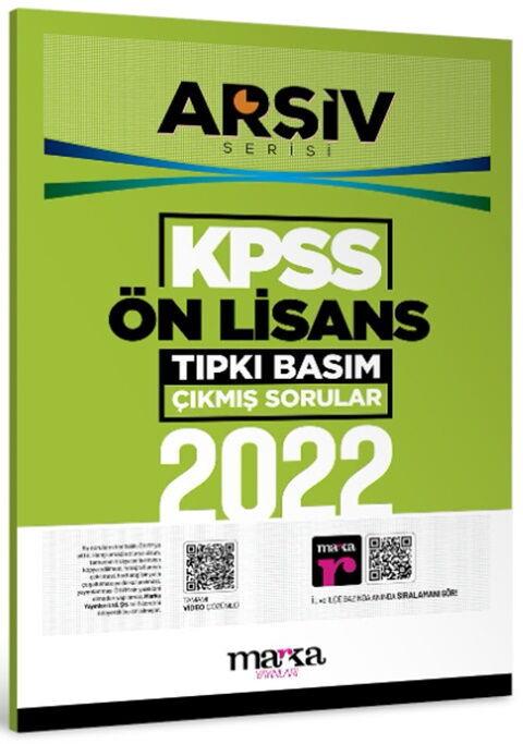 Marka Yayınları 2022 KPSS Ön Lisans ARŞİV Serisi Tıpkı Basım Çıkmış Sorular