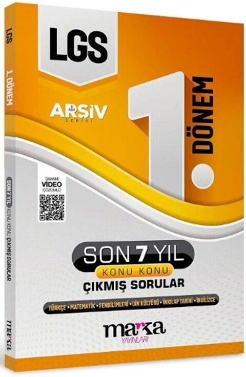 Marka Yayınları 8. Sınıf LGS 1. Dönem Konu Konu Çıkmış Sorular Son 7 Yıl Arşiv Serisi