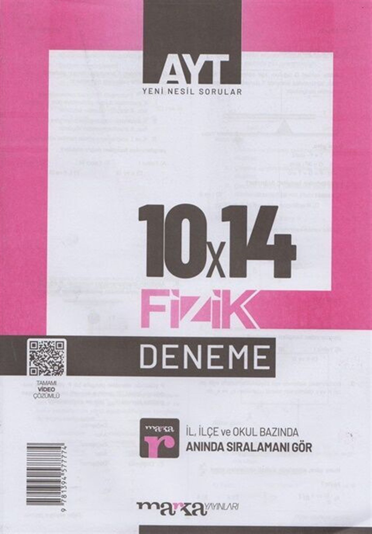 Marka Yayınları AYT Fizik 10x14 Deneme