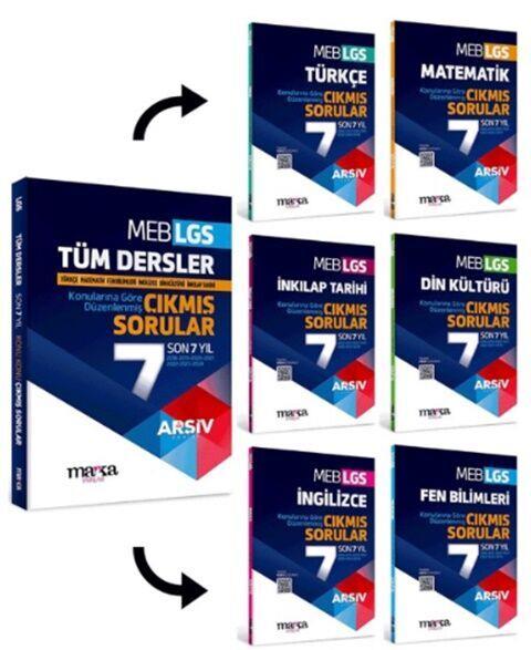 Marka Yayınları LGS ARŞİV Serisi Konularına Göre Düzenlenmiş Son 7 Yıl Çıkmış Sorular Seti