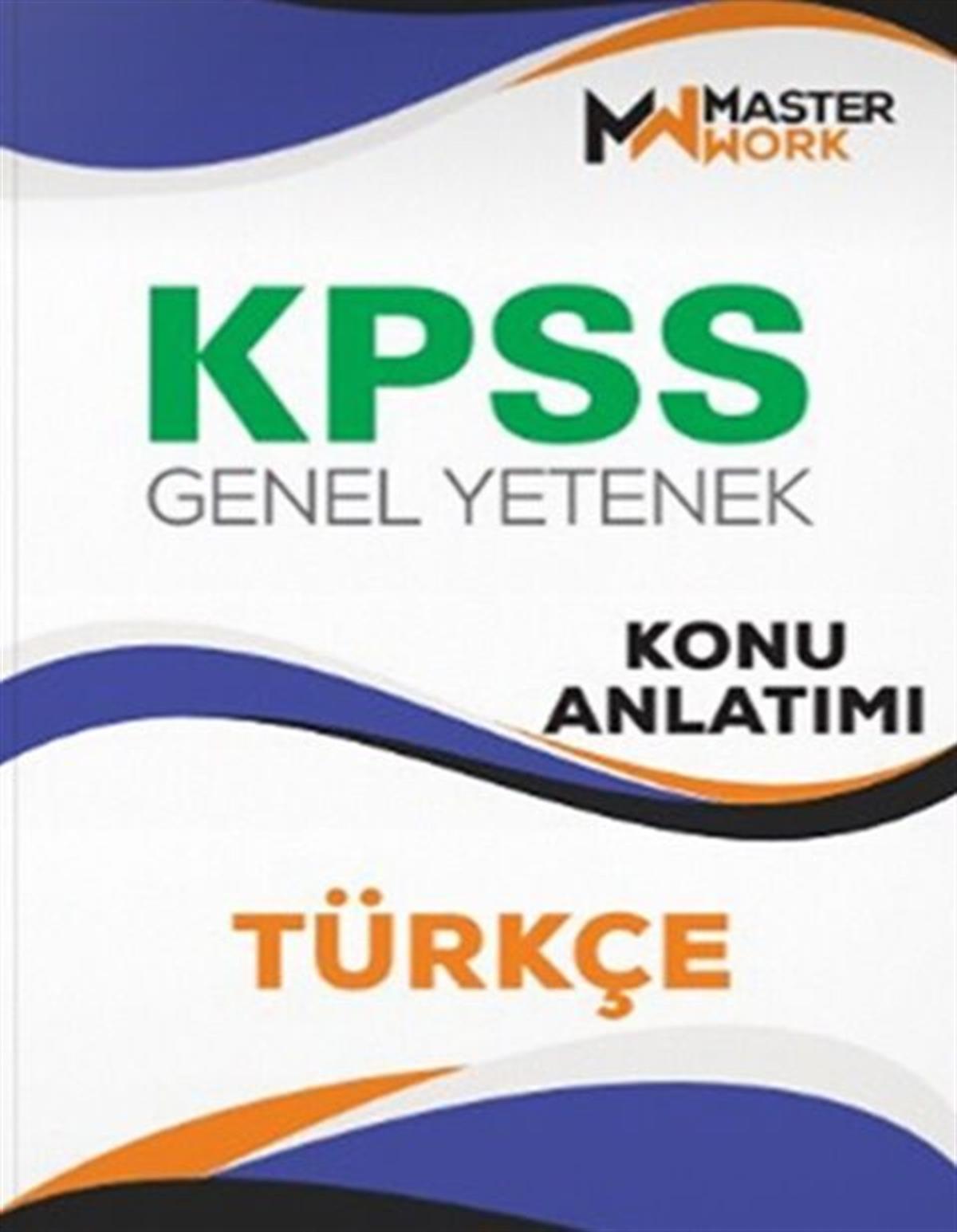 Master Work KPSS Genel Yetenek Türkçe Konu Anlatımı