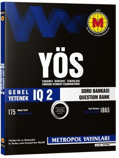 Metropol Yayınları YÖS IQ Soru Bankası 2