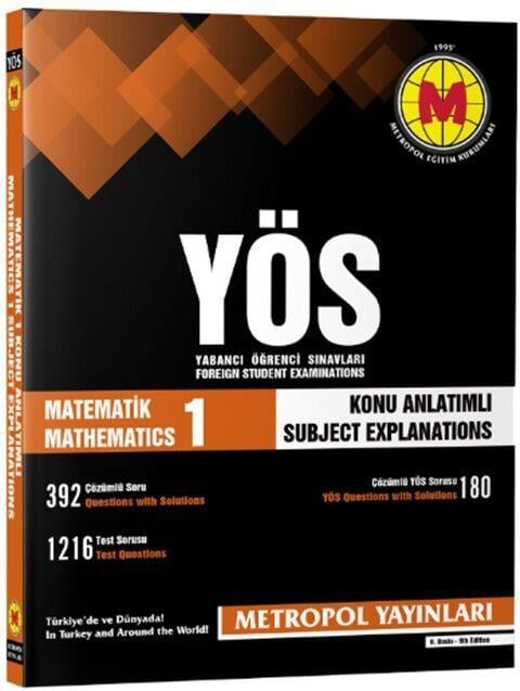 Metropol Yayınları YÖS Matematik 1  Örnek Çözümlü Konu Anlatımlı