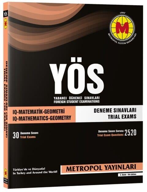 Metropol Yayınları YÖS Matematik Geometri Deneme Sınavları