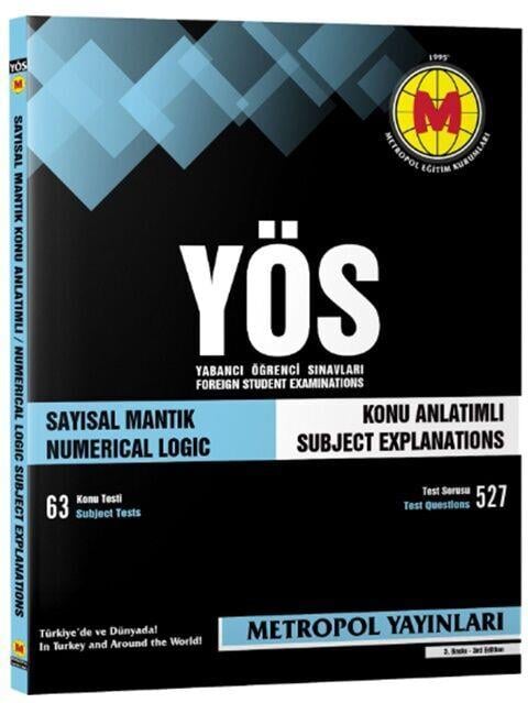 Metropol Yayınları YÖS Sayısal Mantık Konu Anlatımlı Soru Bankası