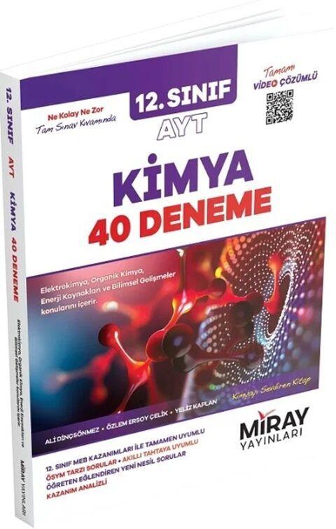 Miray Yayınları 12. Sınıf AYT Kimya 40 Deneme Video Çözümlü