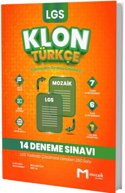Mozaik Yayınları 8. Sınıf LGS Türkçe Klon 14 Deneme