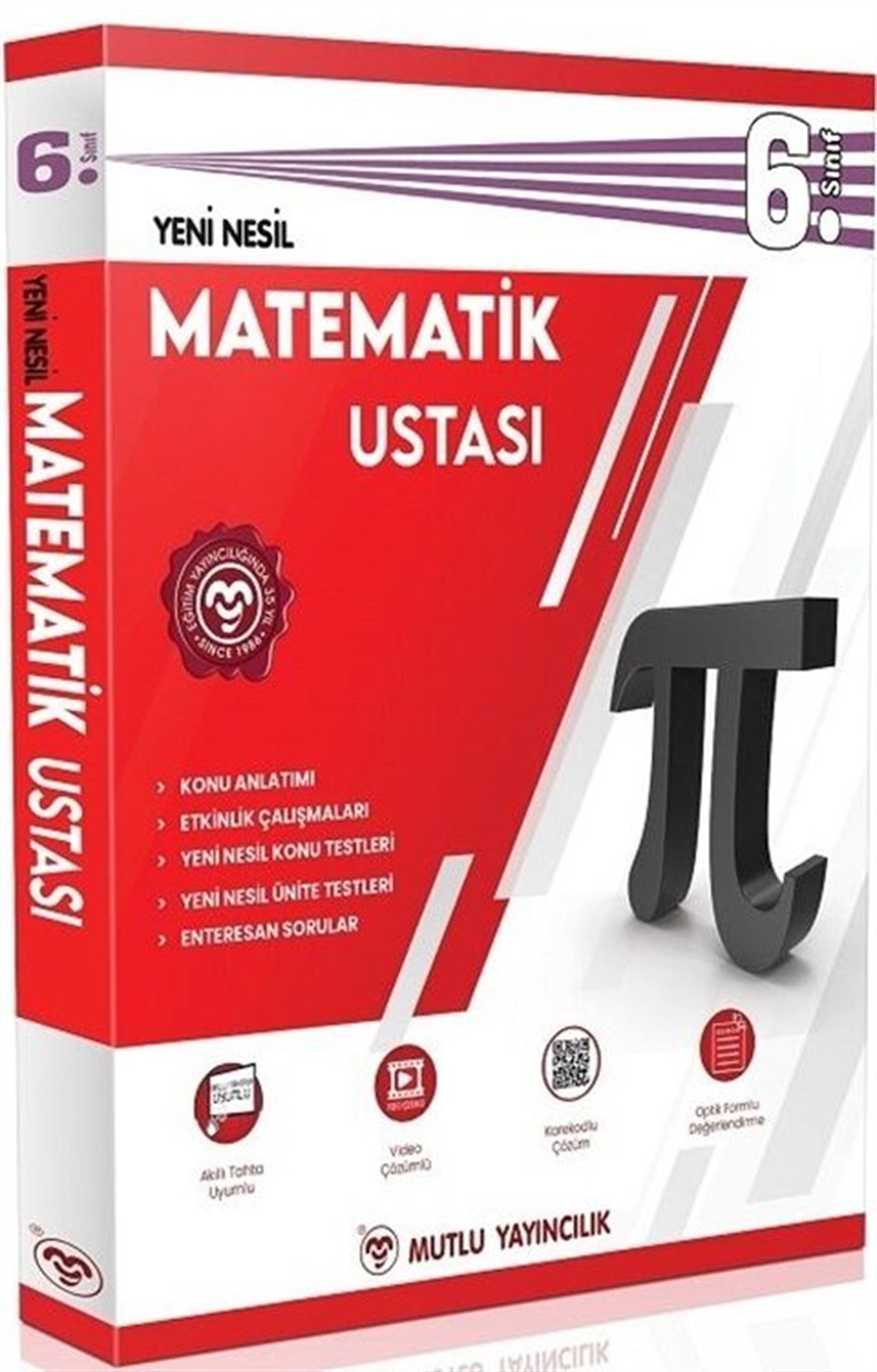 Mutlu Yayıncılık 6. Sınıf Matematik Ustası Konu Anlatımlı Soru Bankası Video Çözümlü