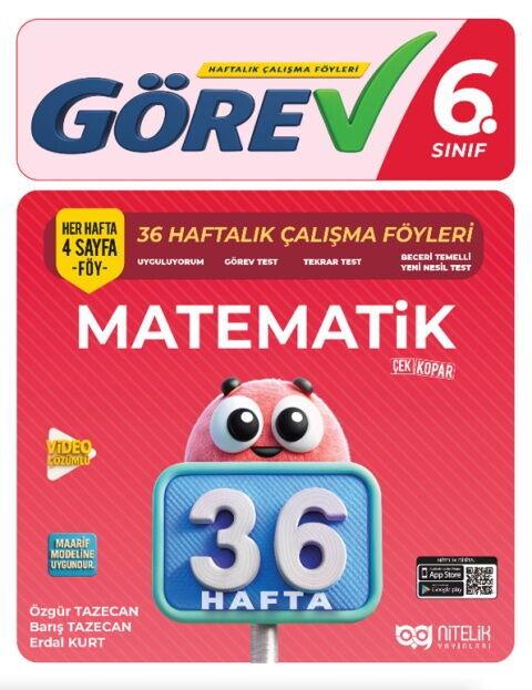 Nitelik Yayınları 6. Sınıf Matematik Görev 36 Haftalık Çalışma Föyleri
