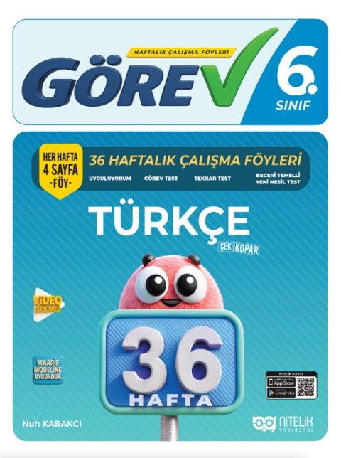 Nitelik Yayınları 6. Sınıf Türkçe Görev 36 Haftalık Çalışma Föyleri