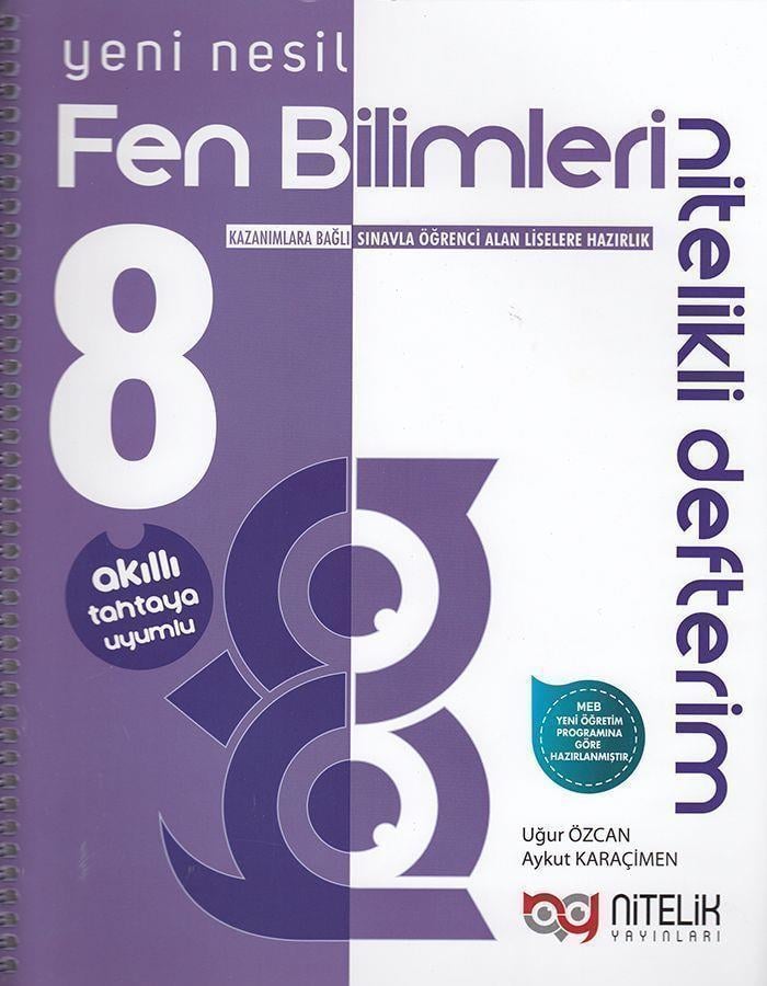 Nitelik Yayınları 8. Sınıf Fen Bilimleri Nitelikli Defterim