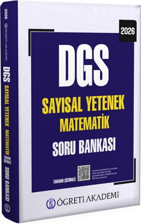 Öğreti Akademi 2026 DGS Sayısal Yetenek Matematik Tamamı Çözümlü Soru Bankası