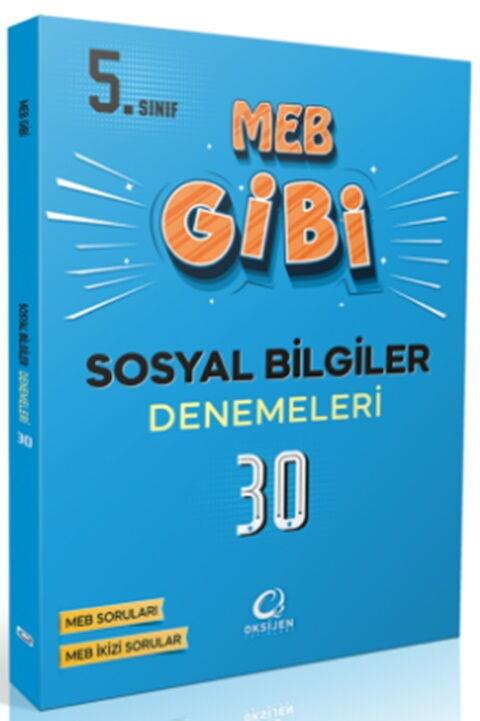 Oksijen Yayınları 5. Sınıf Sosyal Bilgiler MEB Gibi Branş Denemeleri