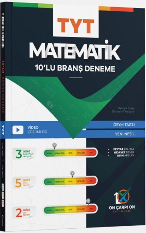 On Çarpı On Yayınları TYT Matematik 10 lu Branş Deneme