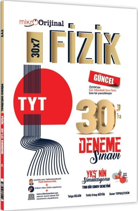 Orijinal Mikro TYT Fizik 30 lu Deneme Sınavı